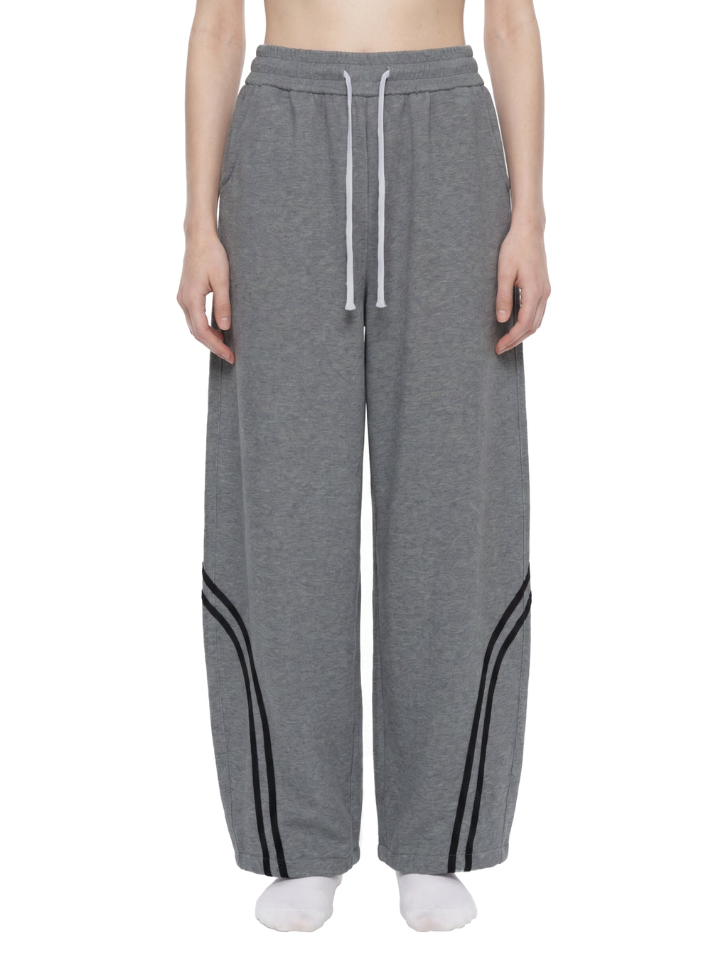 Unisex Wide Leg Piping Sweatpants