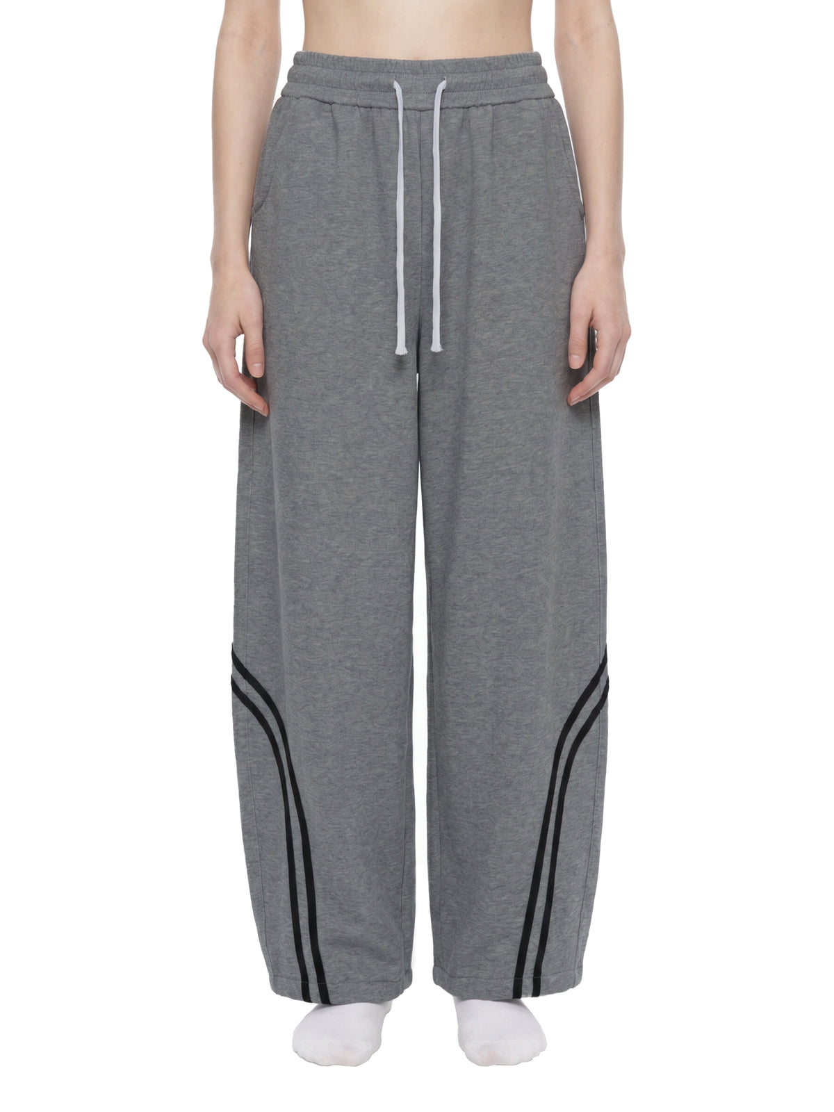 Unisex Wide Leg Piping Sweatpants
