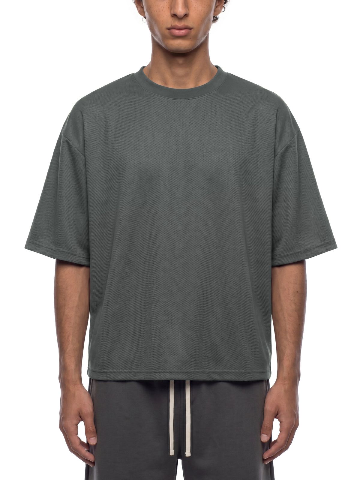 Unisex Boxy Mesh Crewneck T-Shirt