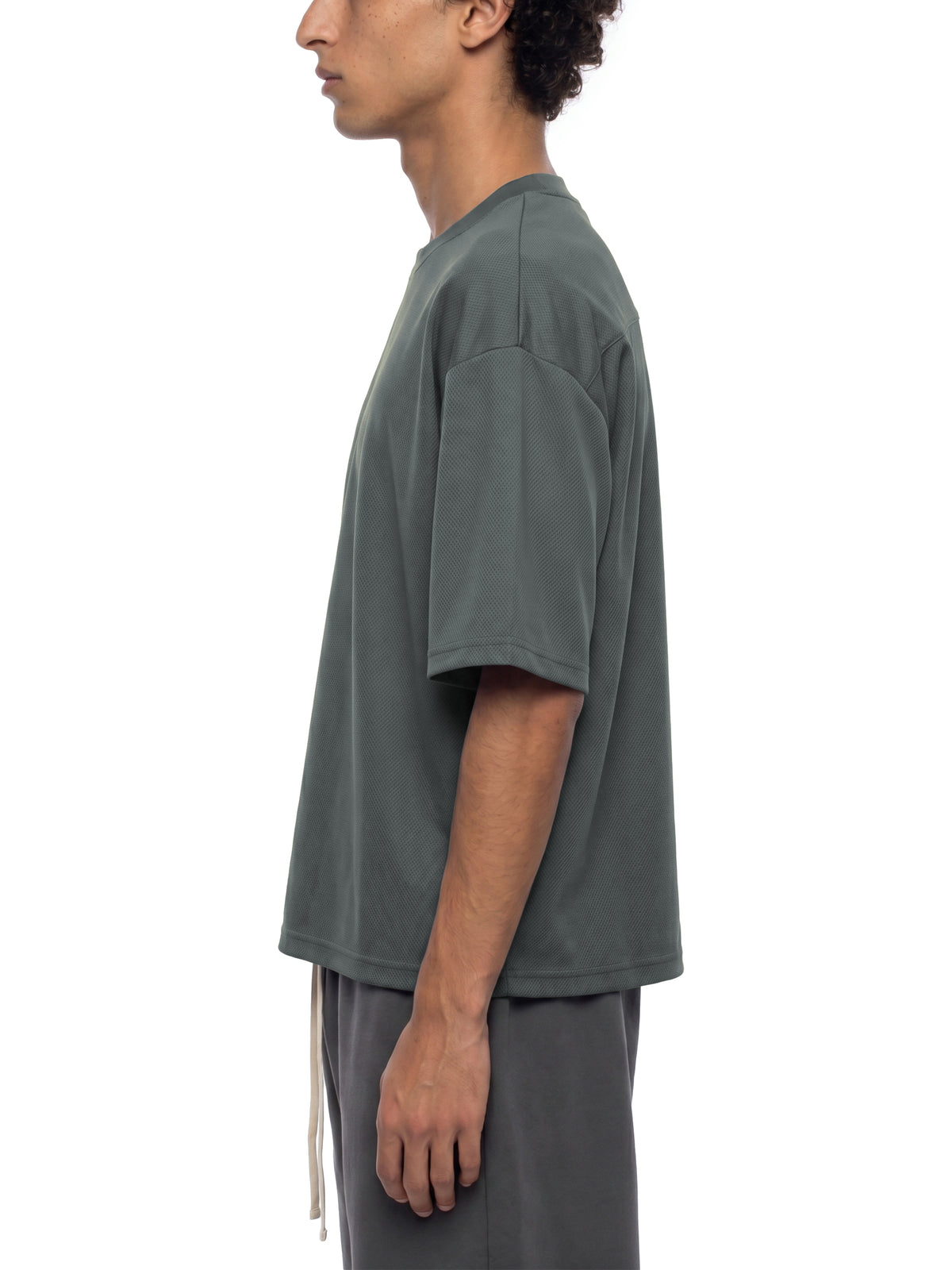 Unisex Boxy Mesh Crewneck T-Shirt