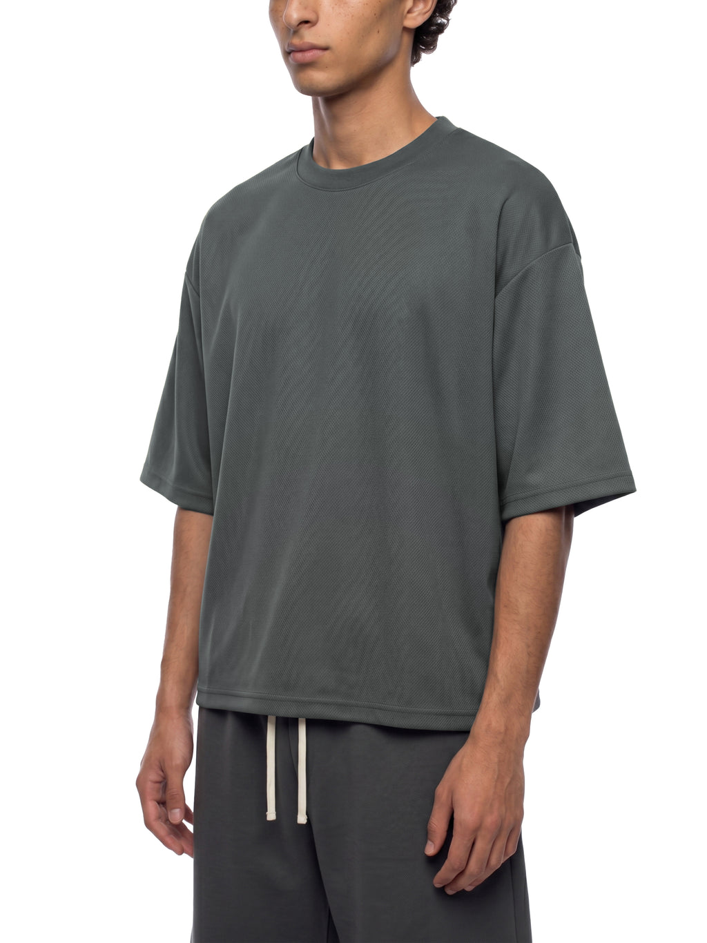 Unisex Boxy Mesh Crewneck T-Shirt